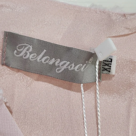 💚 3/$10 Belongsci Pink Textured Dress Size XXL - Picture 5 of 11